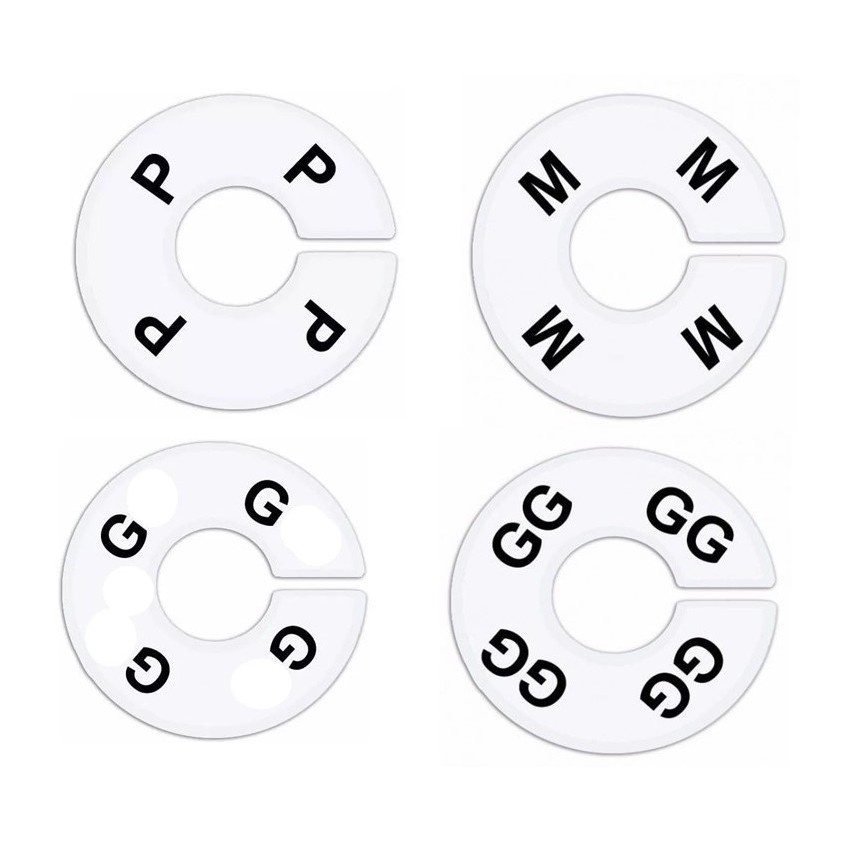 Separador e divisor de araras kit com 40 unidades P, M, G, GG em Oferta na Shopee