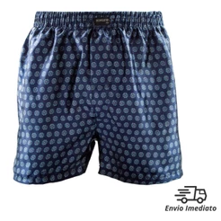 Cueca Samba Canção Cetim Premium Masculina Estampada - Shorts para dormir