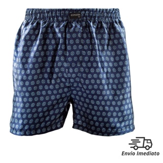 Cueca Samba Canção Cetim Premium Masculina Estampada - Shorts para dormir em Oferta na Shopee