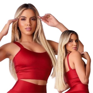 Top Cropped Fitness Academia Com Bojo Removível em Oferta na Shopee