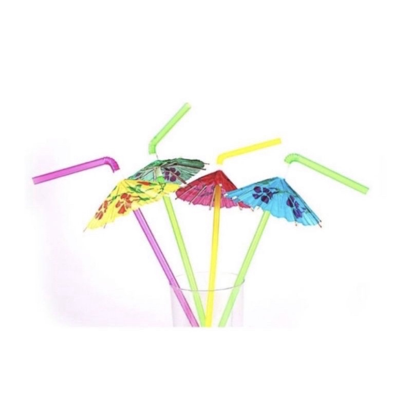 Kit 12 Canudo Sombrinha Guarda chuva para Drinks Copo Festa tropical decoração Envio Já