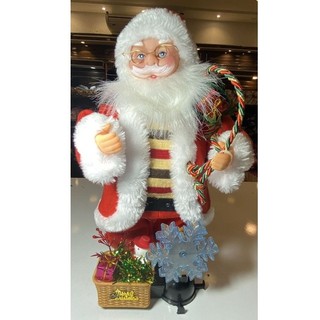Papai noel eletronico musical com luzes 35cm(Necessitade 3 pilhas AA) PNP238