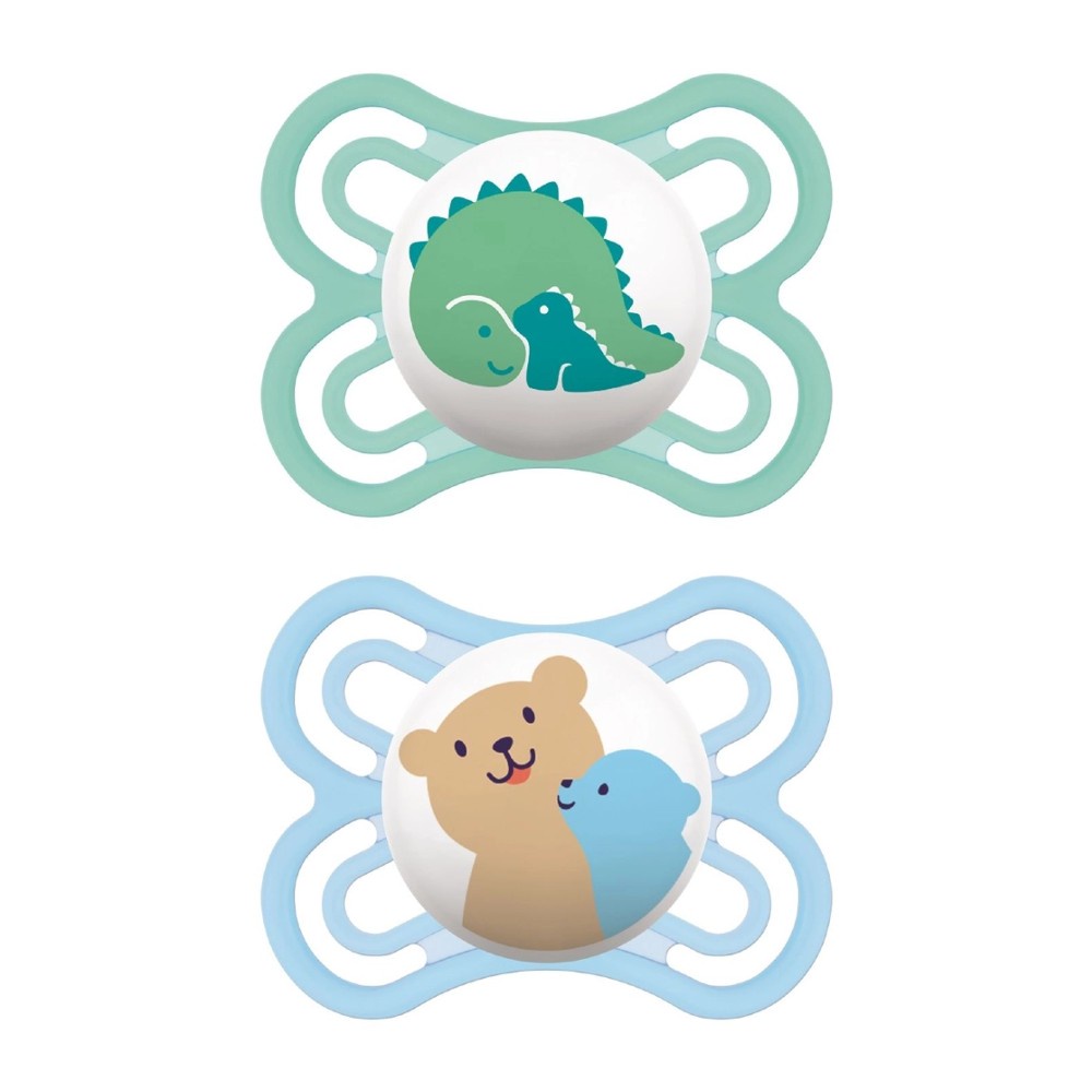 Kit 2 Chupetas Bico de Silicone 0m+ Perfect Azul - MAM em Oferta na Shopee