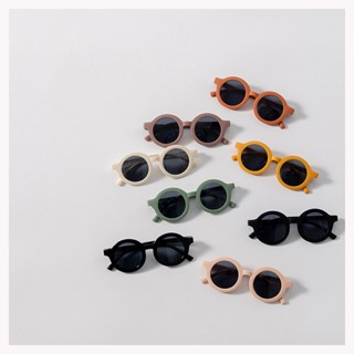 INS Óculos De Sol De Bebê Estilo Coreano Popular Retro Sun Redondo Mirror Proteção Solar Masculino E Feminino Para Crianças
