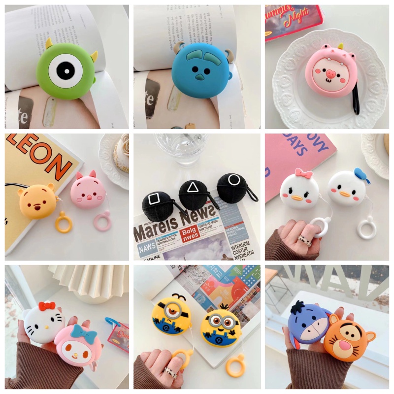 Capa De Fone De Ouvido De Silicone Flexível Desenho Animado 3D Para Samsung Galaxy Buds Live/Pro/2 Protetora Sem Fio bluetooth Carregador Caixa De Compartimento