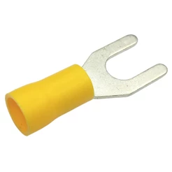 TERMINAL GARFO ISOLADO 4,0 A 6,0MM² M6 AMARELO 10 UNIDADES