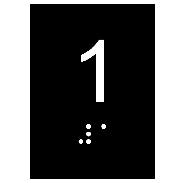 KIT 10 PLACAS BRAILE PS DO 1? ANDAR ELEVADOR PRETO