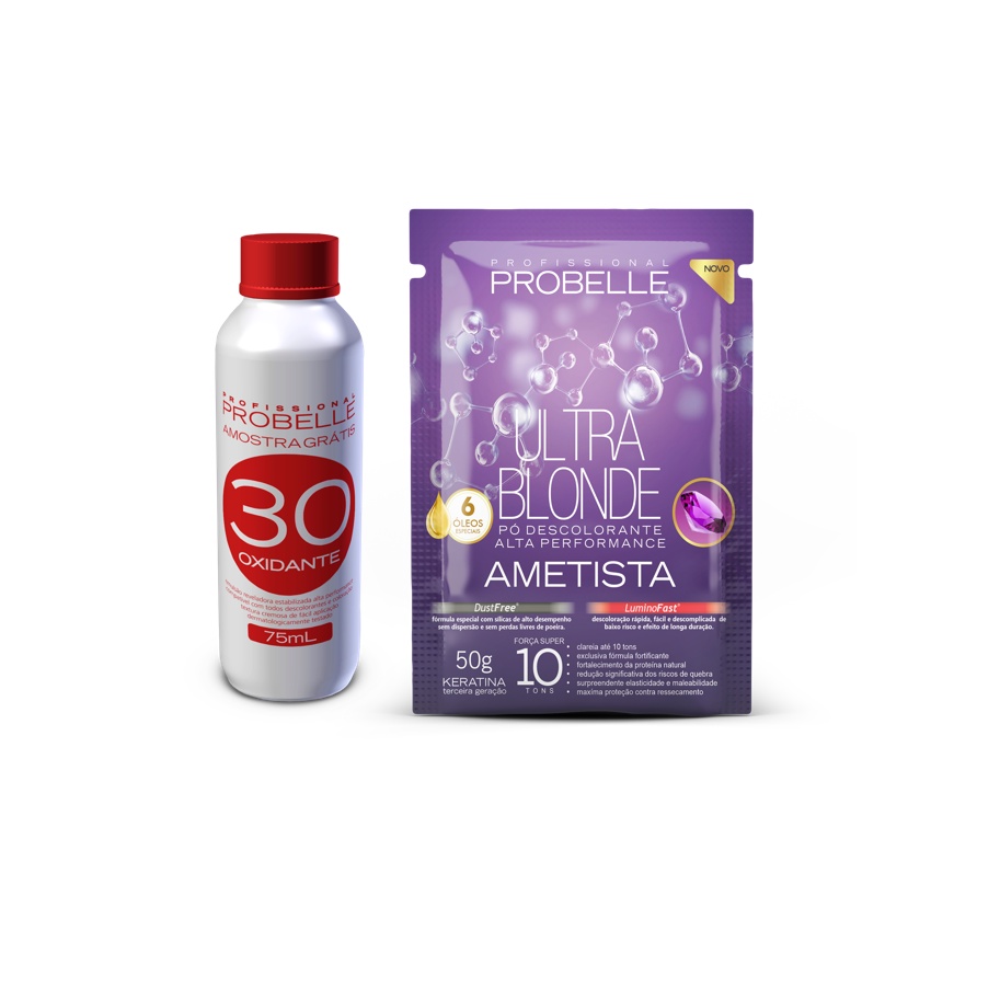 Kit mini pó Descolorante ametista + OX PROBELLE