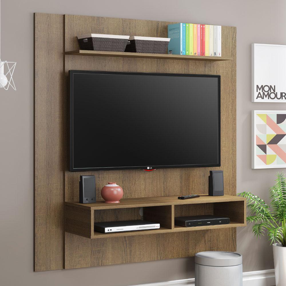 Painel para TV até 50 Polegadas Madesa Arizona 1 Prateleira 2 Nichos em Oferta na Shopee