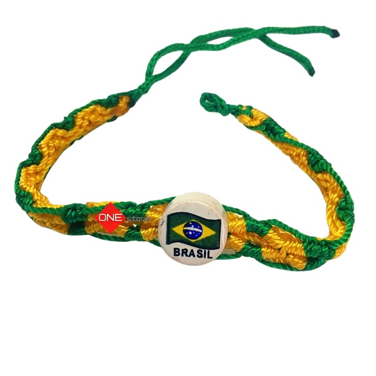 Pulseira Seleção Brasileira Artesanal Copa do Mundo