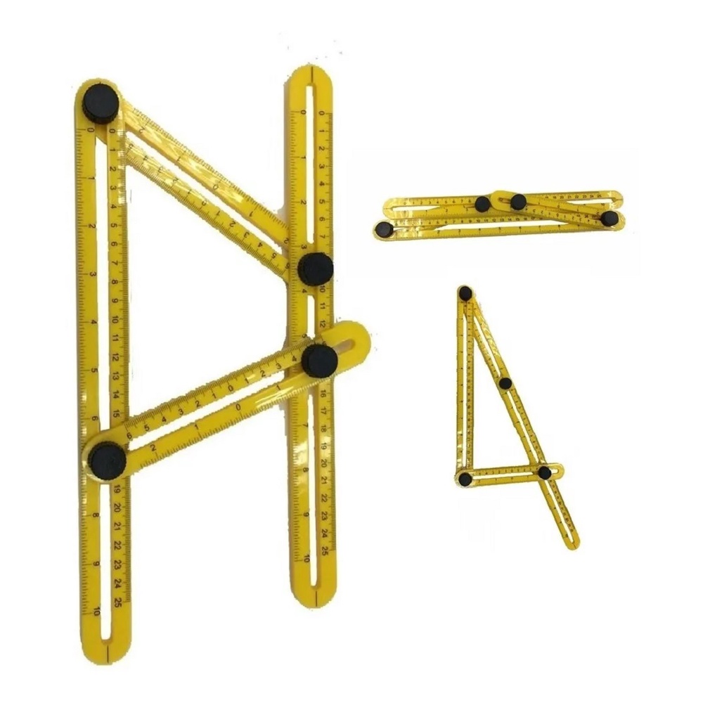 REGUA MEDIDORA ESQUADRO MULTI ANGULO - MEDIR CORTE PISOS TITANIUM 5213 em Oferta na Shopee