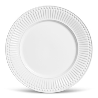 Jogo com 06 Pratos Raso Roma Branco Cerâmica Porto Brasil de Jantar em Oferta na Shopee
