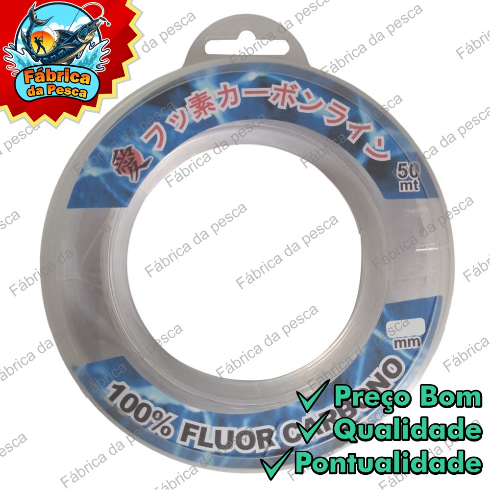 Linha Fluorcarbon Leader Transparente Vários Tamanhos 50 Mt.