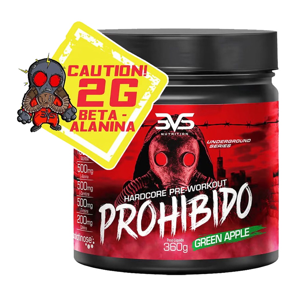 Prohibido Pré treino com Beta Alanina 360g - 3VS Nutrition