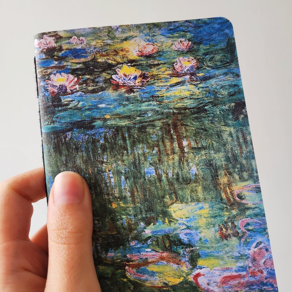 CADERNO SKETCHBOOK Claude Monet A5 e A6 Obras de Arte para escrita bullet journal desenho planner — imagem 2 de 2