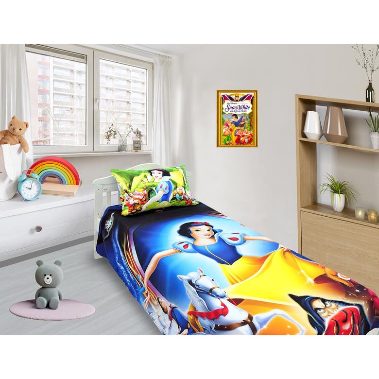 Jogo De Lençol E Fronha Branca de Neve Mod. 1, Kit 2pçs, Cobreleito