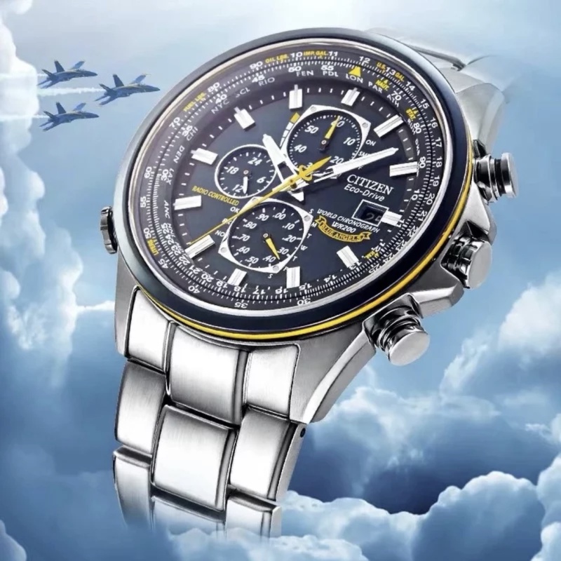 Relógio Masculino CITIZEN Quatz Blue Angel Watch Timecode Presente ...