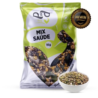 Mix Saúde Sementes Chia Girassol Abobora Linhaça Quinoa 1Kg