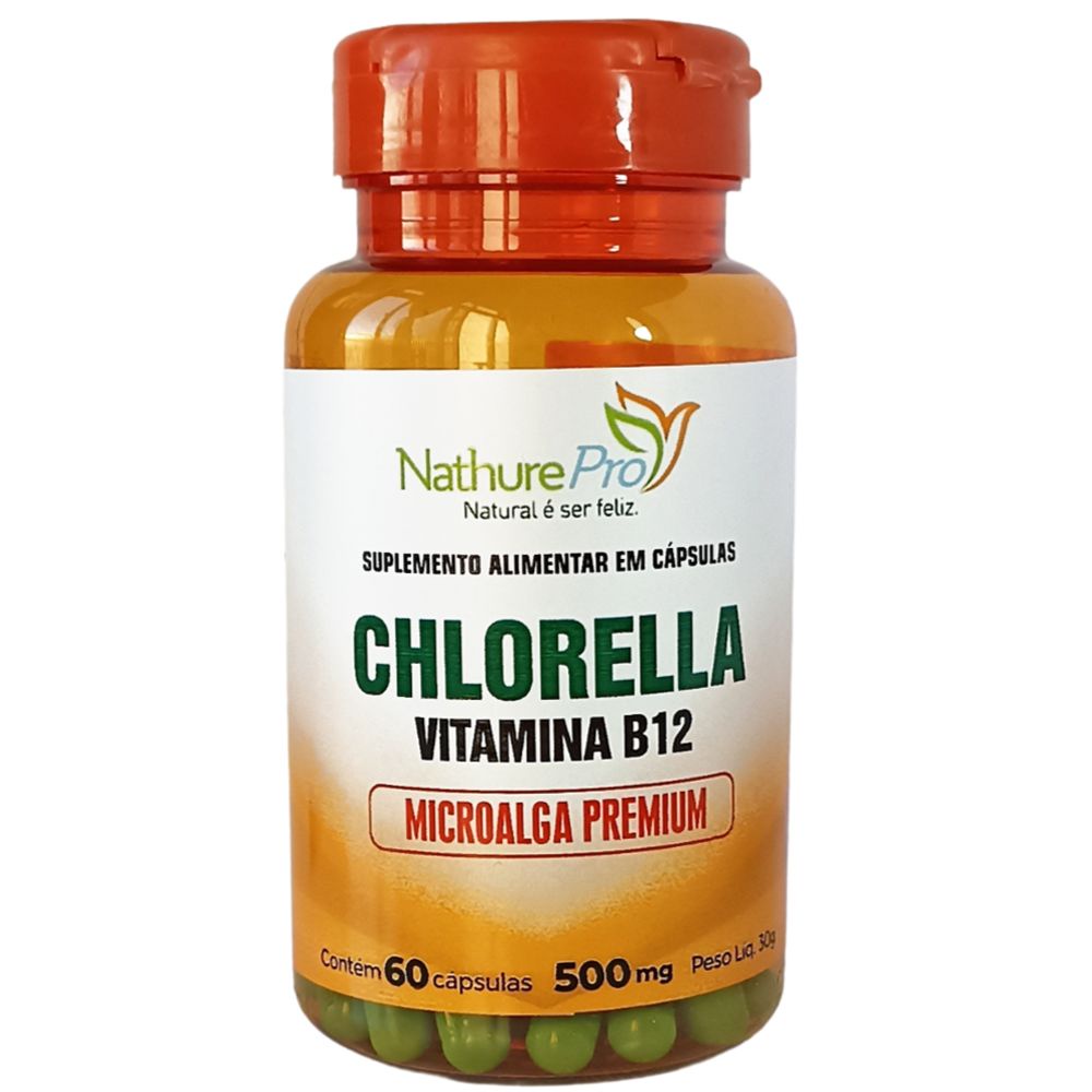 Chlorella+ Vitamina (B12) 60 Cáps- 500 Mg