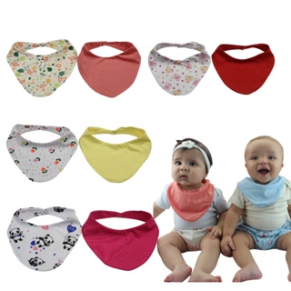 Kit 10 Babadores Bandana Dupla face 100 %Algodão em Oferta na Shopee