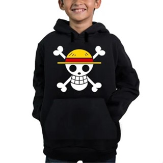 Moletom Infantil One Piece Manga Anime Unissex em Algodão