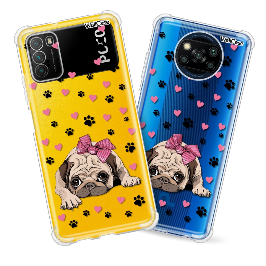 Capinha de Celular Wp35 Pet Dog Pug Feminina Para Xiaomi Redmi Note Mi Poco 7 8 9 10 11 12 13 M3 M4 X3 X4 X5 Pro Lite