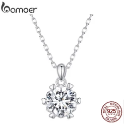 Bamoer D Color VVS1 EX 1CT Colar Moissanite Para Mulheres 925 Prata Esterlina Presente De Casamento De Alta Qualidade Deslumbrante MSN003