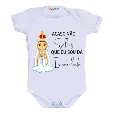 Body Bebê Personalizado Sou Da Imaculada