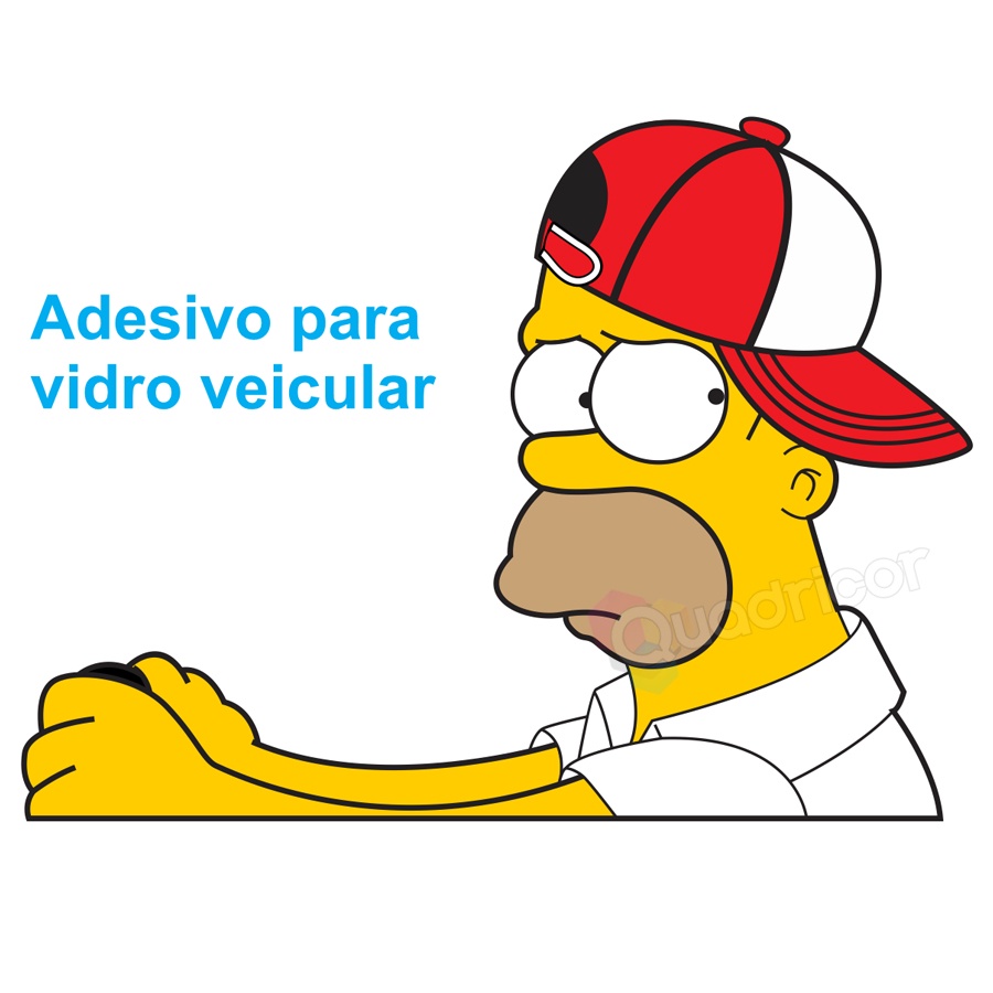 Adesivo Homer Simpson Para Caminhão Parabrisa Vidro Carro