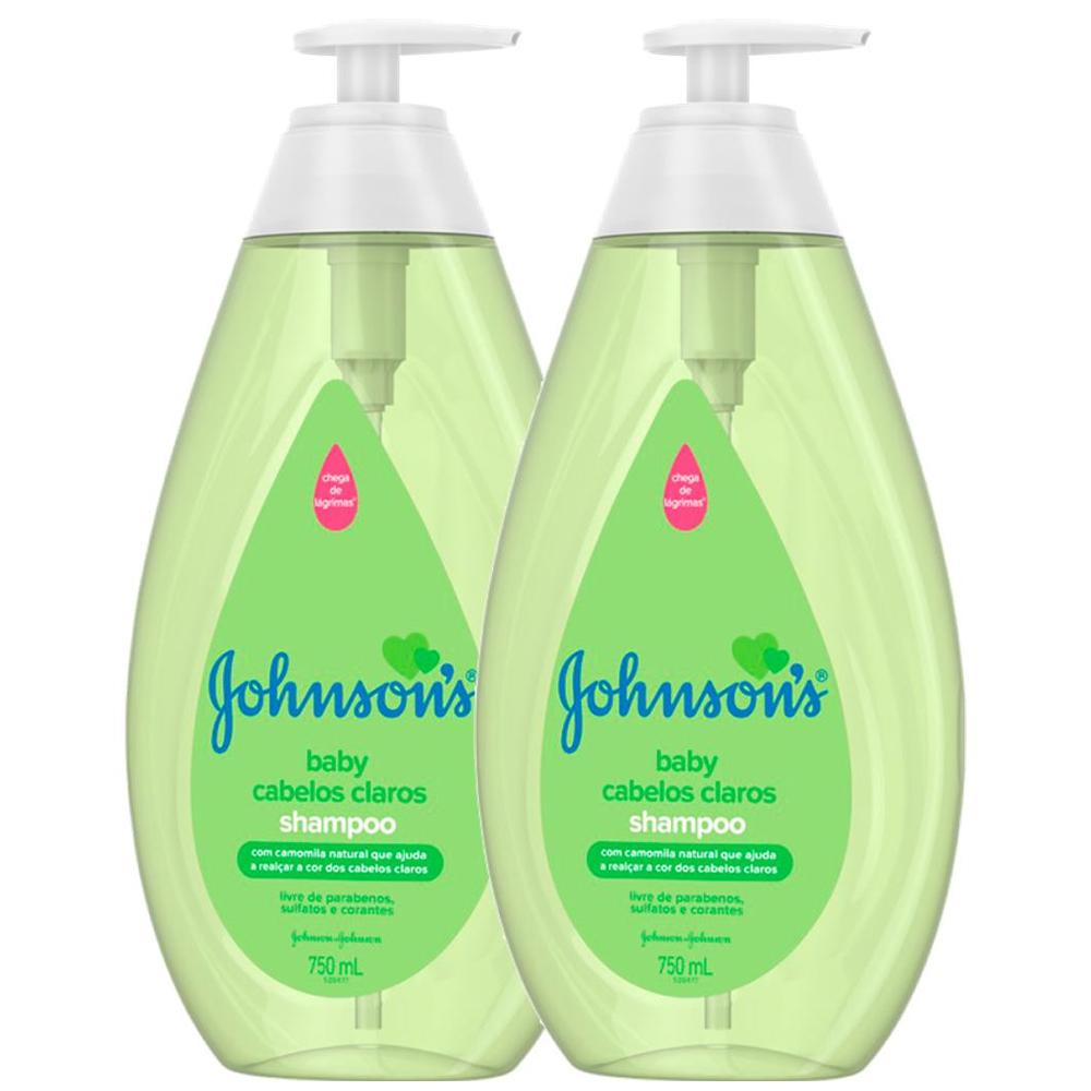 Kit C/ 2 Shampoo Johnson's Baby Cabelos Claros 750ml Shopee Brasil