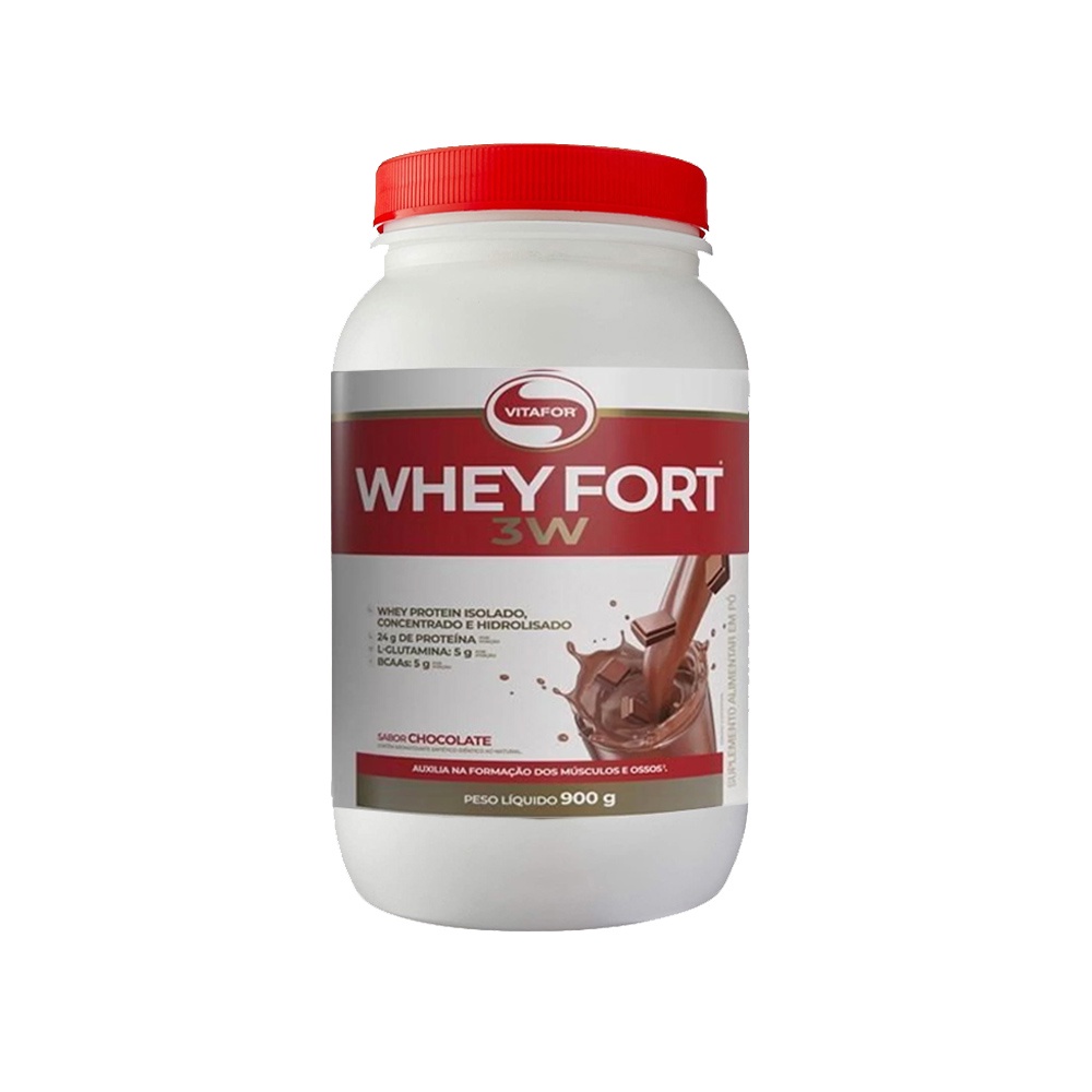 Whey Fort 3W 900g Chocolate - Vitafor