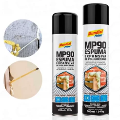 Espuma Expansiva De Poliuretano Pro 300ml - 500ml Vedação Fixação Porta Janela Expandi Fixa Preenche