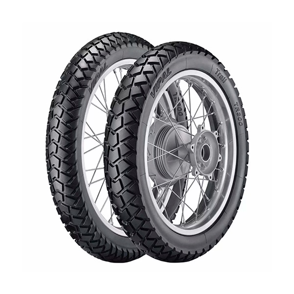 Par Pneu Vipal 80/90-21 e 120/80-18 TR300 XTZ Lander Tornado 250 Tenere Uso com Câmara