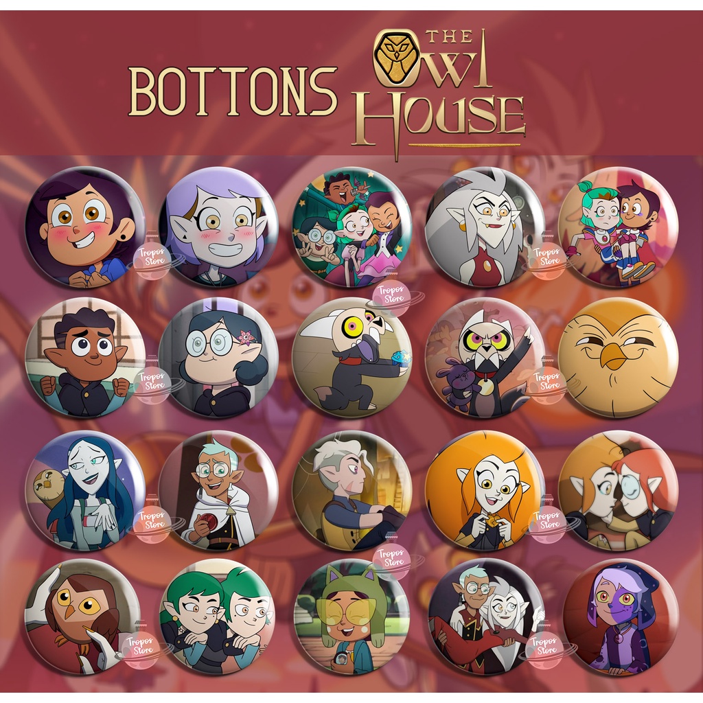 Bottons The Owl House - A Casa Coruja - Luz Noceda - Amity Blight