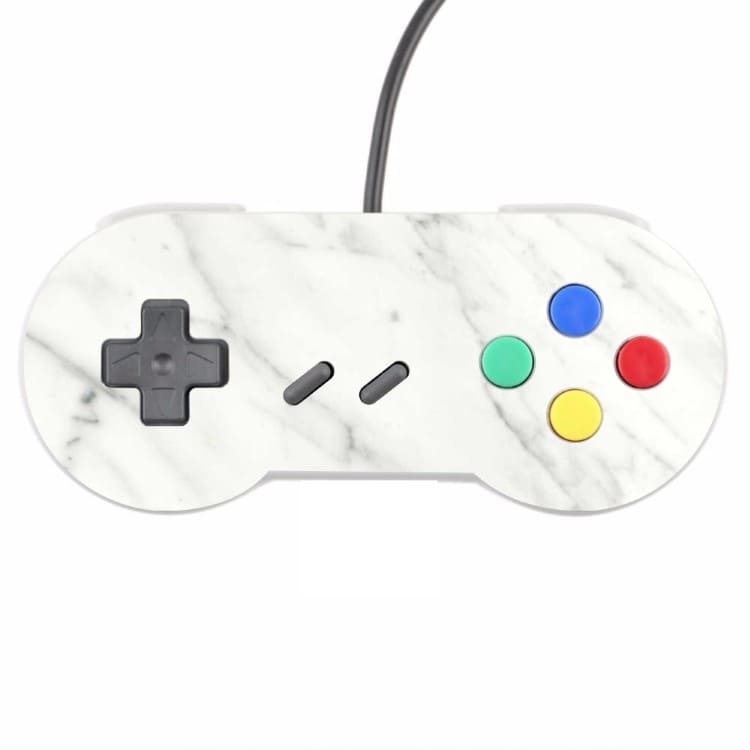 Skin Controle Snes Adesivo Nintendo Skin Pelicula Protetora Marmore Bianco