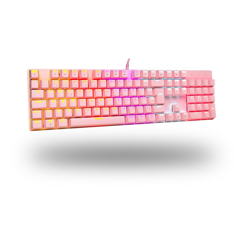 Teclado Mecânico Gamer Dazz Orion Essential RGB Switch YH Blue ABNT2 Rosa D62000132