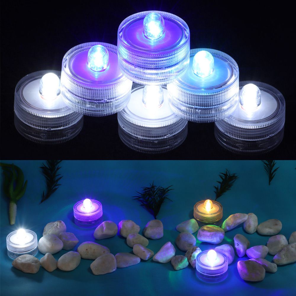 Mini Aquário Iluminação LED À Prova D'água Lâmpada De Vela Mergulho Paisagem Casamento Para Festa