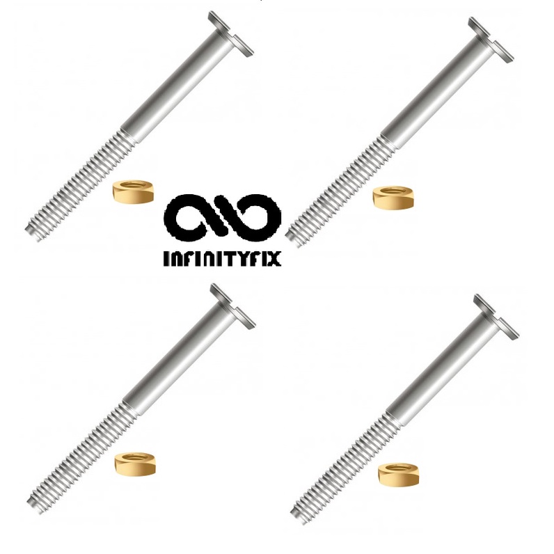 Kit 4 Parafusos com Porca para Cama Montagem Móvel 1/4x100 Com Porca Cabeca Tampinha Fenda Zincado em Oferta na Shopee