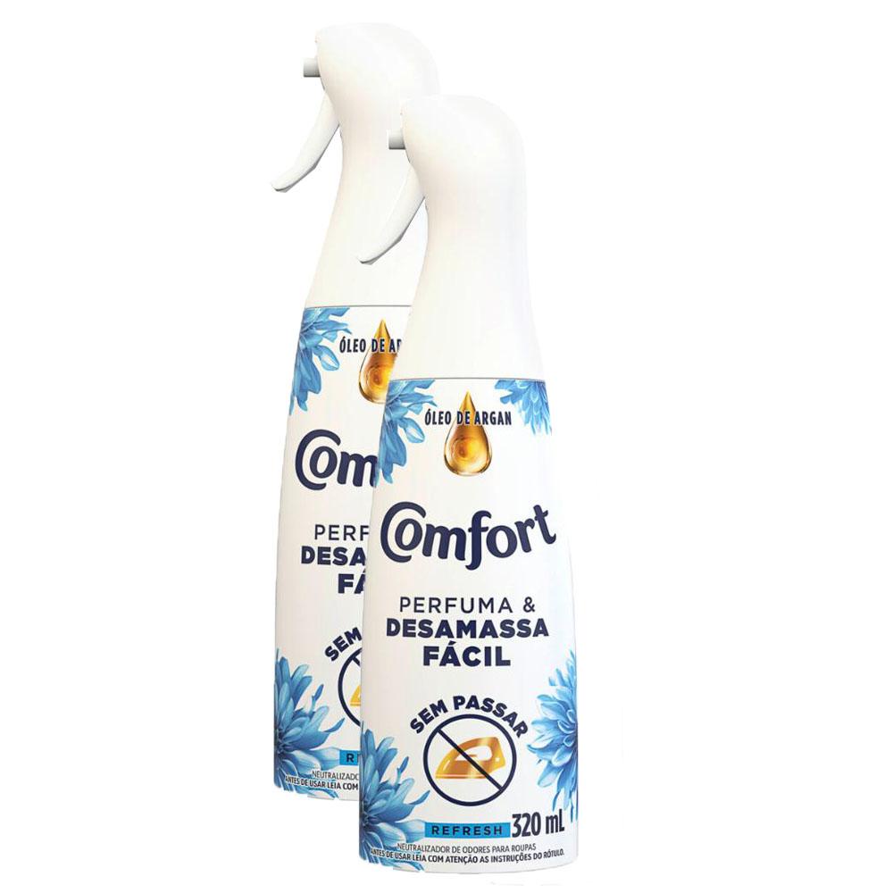 Kit 2 Revitalizador Instantâneo Comfort para Roupa Refresh 320ml - Home & Living