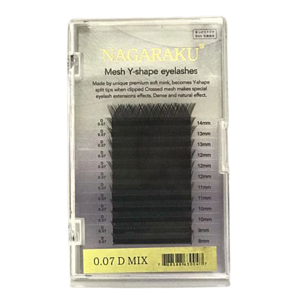 Kit Cílios Postiços 0.07d Mix Nagaraku De 14mm A 8mm em Oferta na Shopee