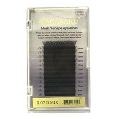 Kit Cílios Postiços 0.07d Mix Nagaraku De 14mm A 8mm