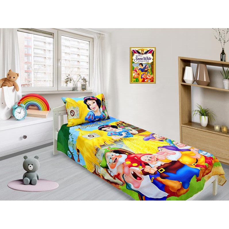Jogo De Lençol E Fronha Branca de Neve Mod. 2 Kit 2pçs, Cobreleito