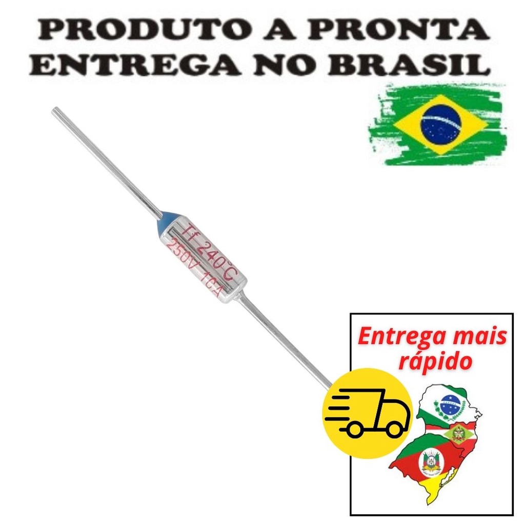 fusivel de 240 Graus termico 250v para cafeteiras e outros eletrodomesticos (tem vídeo mostrando o fusivel)