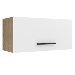 Armário de Cozinha Aéreo de Cozinha 70 cm 1 Porta Basculante Rustic/Branco Agata Madesa