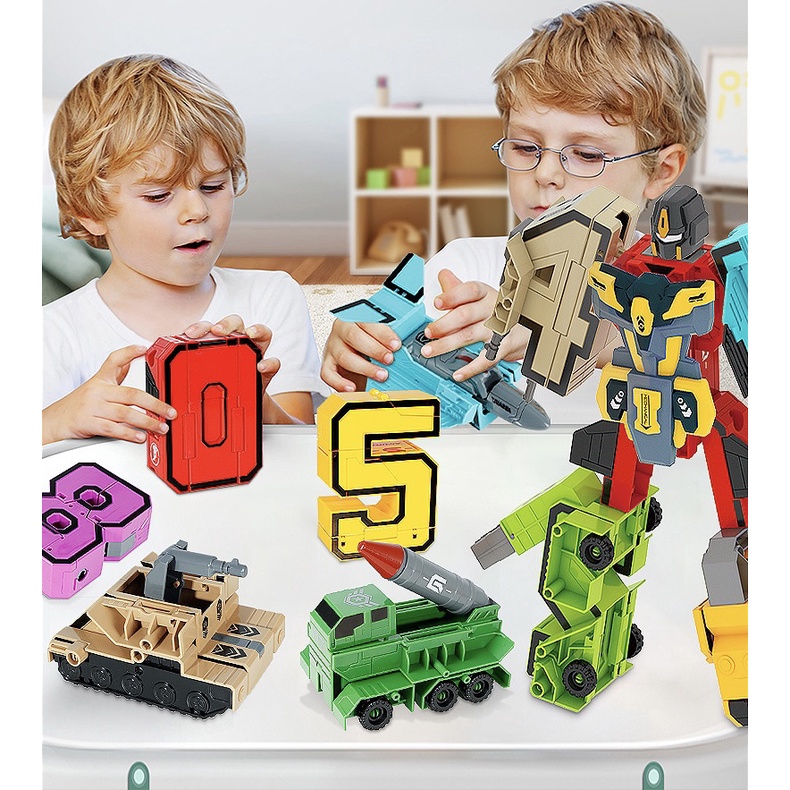 Robôs De Números / Brinquedo Educativo De Aprendizagem Em Formato De Robôs
