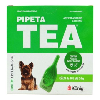 Anti Pulgas Pipeta Tea Konig Para Cães De 0,6 Kg Á 5kg