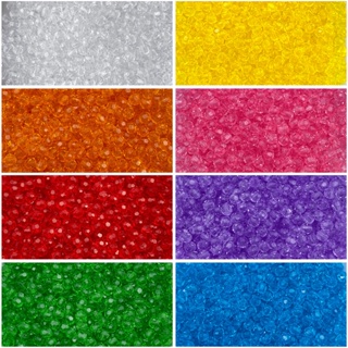 Ate 500 pçs Bola Sextavada Passante 06mm Acrílico Pulseira Laços Tiara Miçanga Terço em Oferta na Shopee