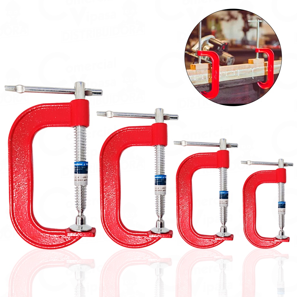 Grampo Sargento Para Marceneiro Carpinteiro Tipo C Leve Profissional em Oferta na Shopee