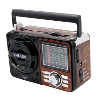 Radio Retro Vintage Fm Am Mp3 Alta Sensibilidade Recarregavel USB Cartão Sd