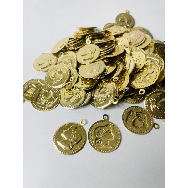 pingente moeda cigana 100 ou 200peças 20mm